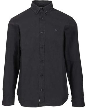 Carhartt Bolton Logo-Embroidered Shirt - Blue