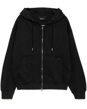 ZZERO BY SONGZIO Ausgeblichene Kapuzenjacke - Schwarz
