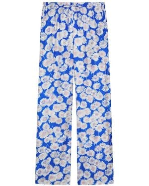 Stella McCartney Daisy-Print Drawstring Pants - Blue
