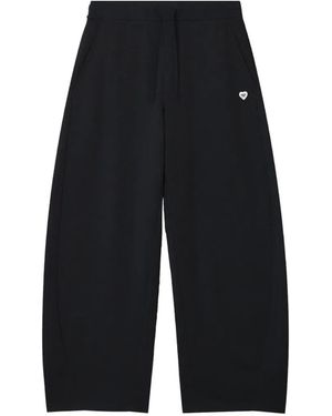 Chocoolate Logo-Patch Drawstring Track Trousers - Blue