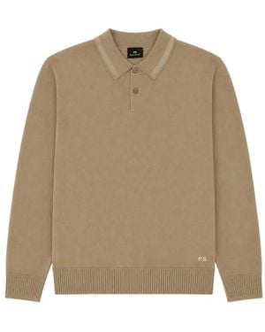 Paul Smith Long-Sleeve Polo Shirt - Natural