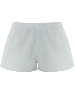 Hunza G Seersucker Runner Shorts - White