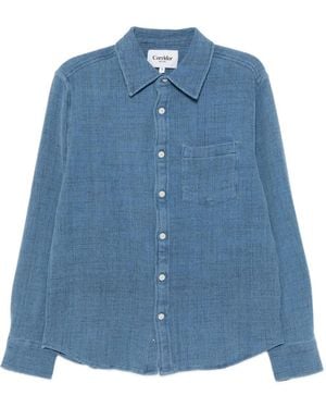 Corridor NYC Dyed Waffle-Knit Shirt - Blue