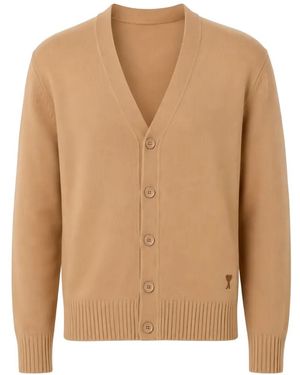 Ami Paris Ami De Coeur Cardigan - Natural