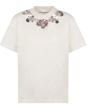 Des Phemmes Bead-embellished crew-neck T-shirt - Blanco