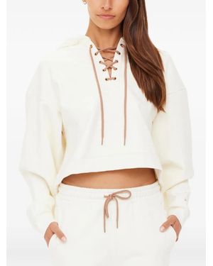 The Upside Arkana Priah Lace-Up Hoodie - White