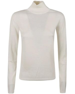 Max Mara Roll-Neck Fine-Knit Sweater - White