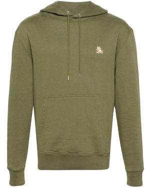Maison Kitsuné Chillax Sweatshirt With Fox Application - Green
