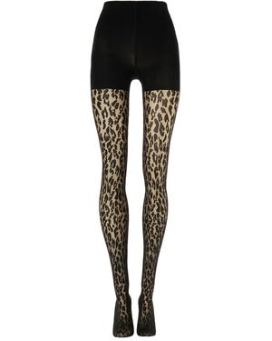 Wolford Leo Control-Top Tights - Black