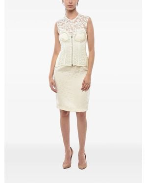 Stella McCartney Ellen Lace-Overlay Corset Dress - Natural