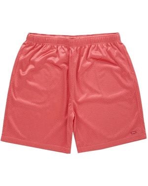 Supreme Shorts Met Mesh - Rood