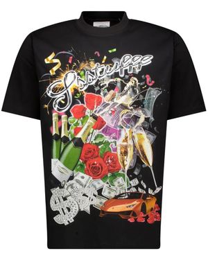 SSSTUFFF Graphic-Print T-Shirt - Black