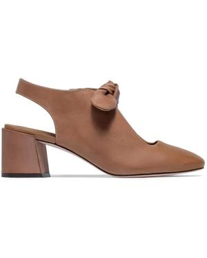 Bernardo Angelina Bow-Detail Slingback Court Shoes - Brown
