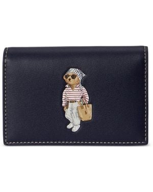 Polo Ralph Lauren Polo Bear Leather Wallet - Blue