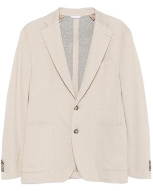 Manuel Ritz Two-Button Patch-Pocket Blazer - Natural