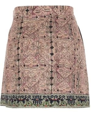 Hui Milano Minifalda Con Estampado Umberto - Neutro