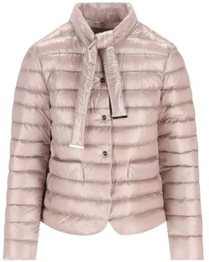 Herno Tie Puffer Coat - Pink