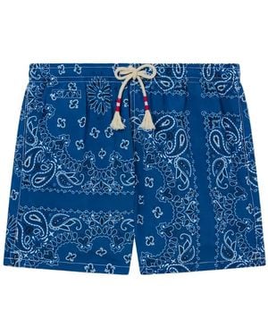 MC2 Saint Barth Badeshorts Mit Paisley-Print - Blau