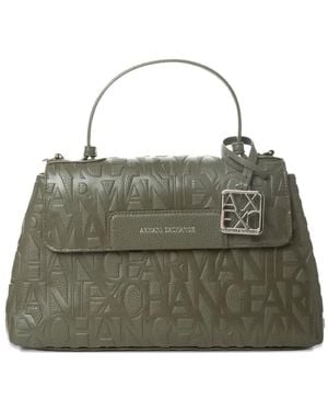 ARMANI EXCHANGE Liz Logo-Embossed Tote Bag - Green