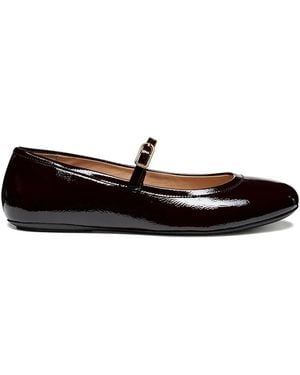 Geox Palmaria Buckle Strap Ballet Flats - Black