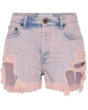 One Teaspoon Outlaws Denim Shorts - Roze