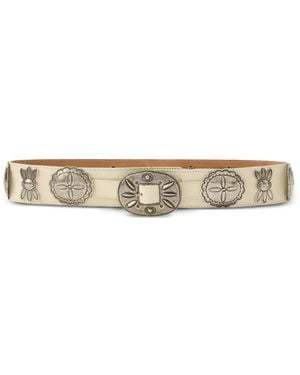 Ralph Lauren Gürtel Aus Concho-Leder - Weiß
