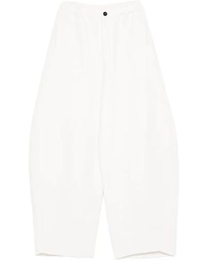 Sacai Pantalon Taille-Haute À Boutonnière - White