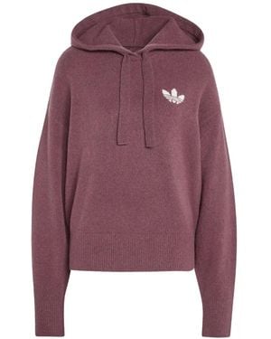 adidas Essentials Knit Hoodie - Purple
