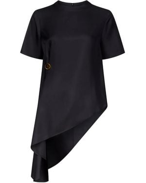 Loulou de Saison Madea Asymmetric Top - Black