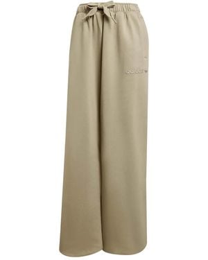 adidas Tie-Waist Embroidered Track Pants - Natural