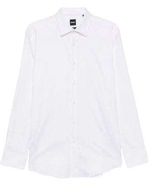 BOSS Classic-Collar Long-Sleeved Shirt - White