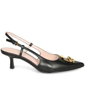 Coccinelle Logo-Plaque Slingback Heeled Pumps - Black