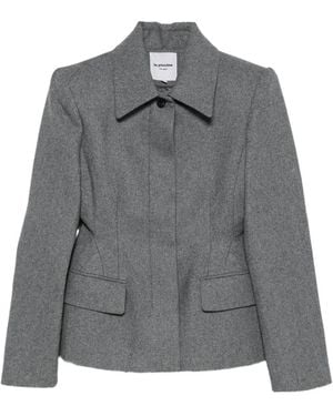LA PISCINE Concealed-Fastening Blazer - Grey