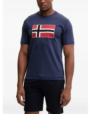 Napapijri T-Shirt Reflect À Logo Imprimé - Blue