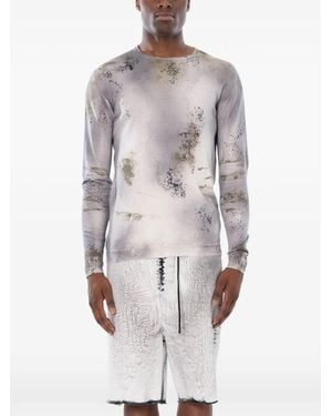 MD75 Long-Sleeve Hand-Treated Sweater - White