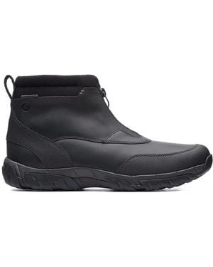 Clarks Grove Leather Boots - Black