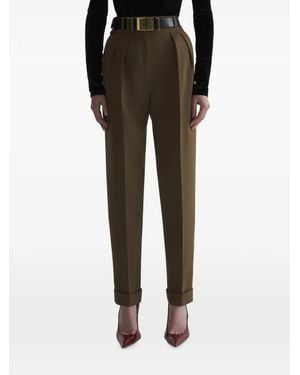 Mugler Kaki Carrot Pants - Black