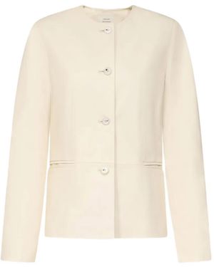 Loulou de Saison Adea Leather Jacket - White