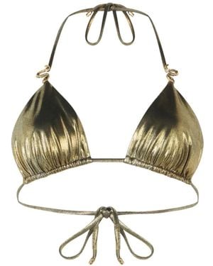 Roberto Cavalli Metallic Bikinitop Met Slangen-Detail