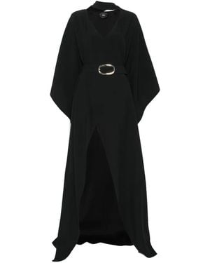 Taller Marmo Cassandra V-Neck Belted Dress - Black