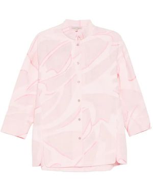 Shiatzy Chen Jacquard Stand-Collar Jacket - Pink