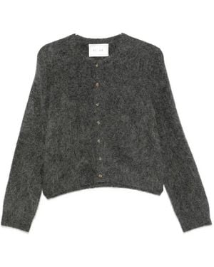 Soft Goat Gebürsteter Cardigan - Schwarz