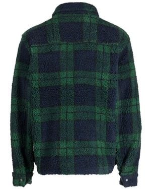 Holzweiler Chequered Recycled Polyester Shirt Jacket - Green