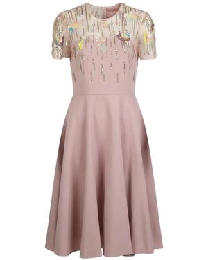Valentino Garavani Sequin-Embellished Midi Dress - Pink