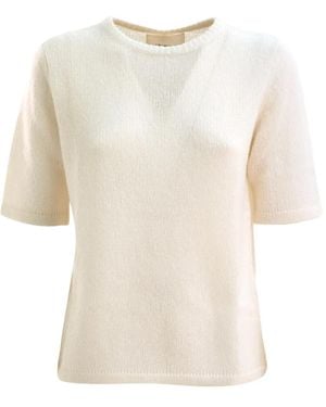 Lisa Yang Short-Sleeve Knitted Top - White