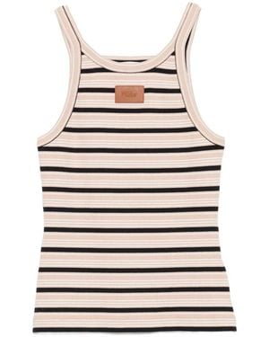 Fendi Top A Rayas - Blanco