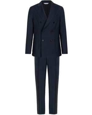 Boglioli Double-Breasted Suit - Blue