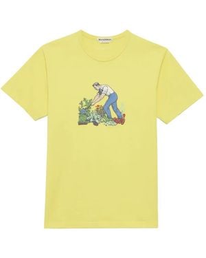 JW Anderson Gardener Graphic-Print T-Shirt - Yellow