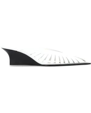 IRO Fauve Low Cut Leather Mules - White