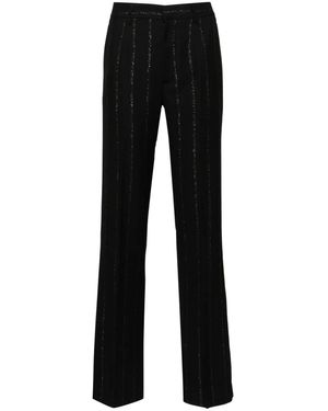 Alessandra Rich ルレックス ストライプ パンツ - ブラック